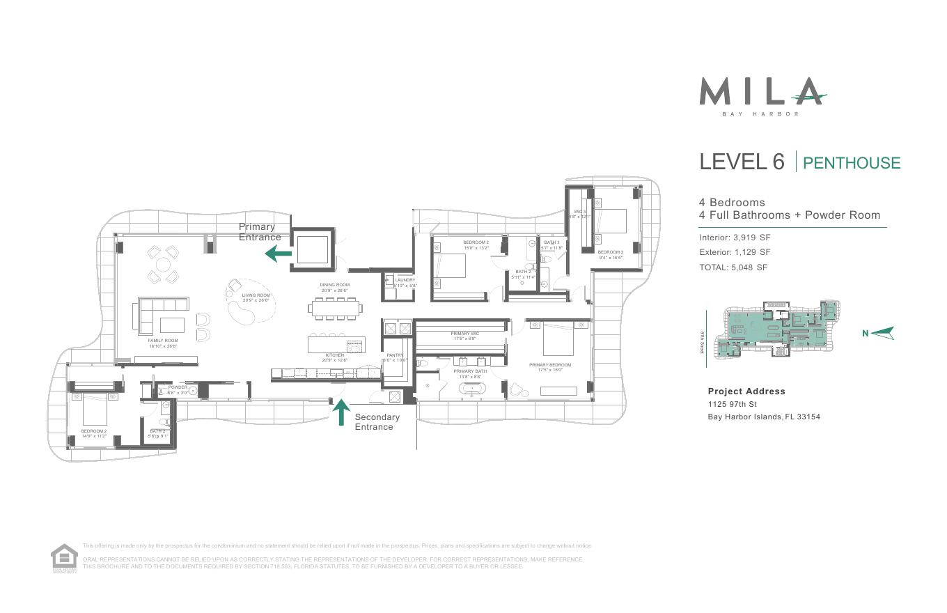 Penthouse 601 floor plan